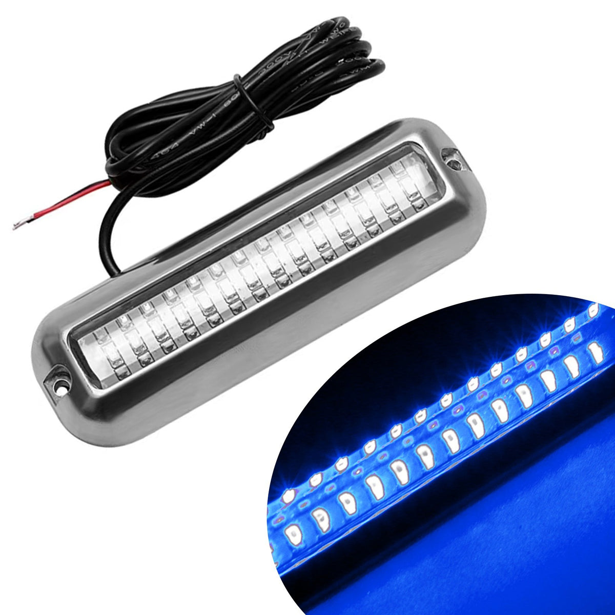 80W Underwater Boat Transom Light 42 LED Lamp Marine Boat For Yacht Taillight