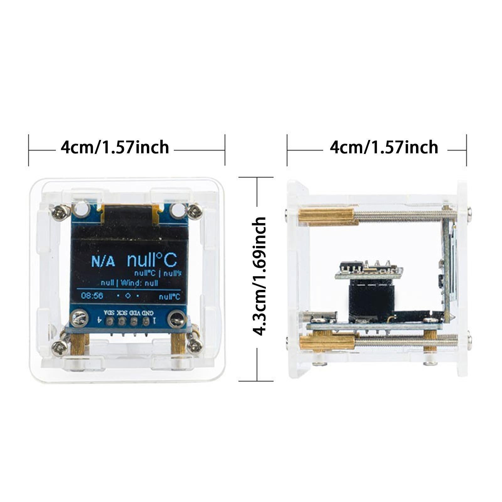 DIY Digital Clock Kit Soldering Practice ESP8266 Portable Weather Clock for