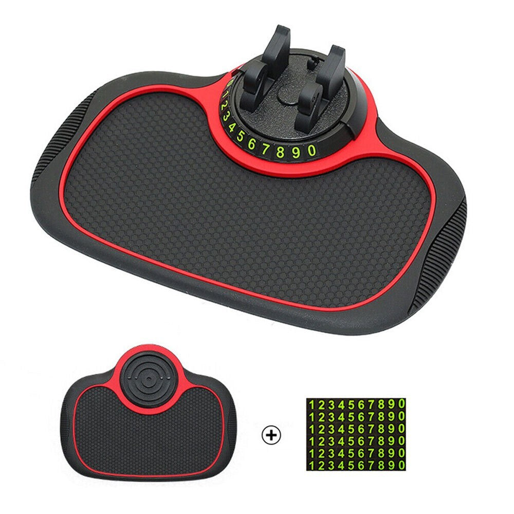 Car Stand Anti Skid Pad Non Slip Dashboard Mount Mat Number Parking Phone Holder
