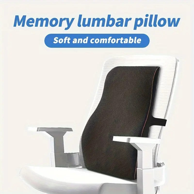 Lumbar Back Memory Foam Pillow Car Office Wheelchair Seat Support Cushion