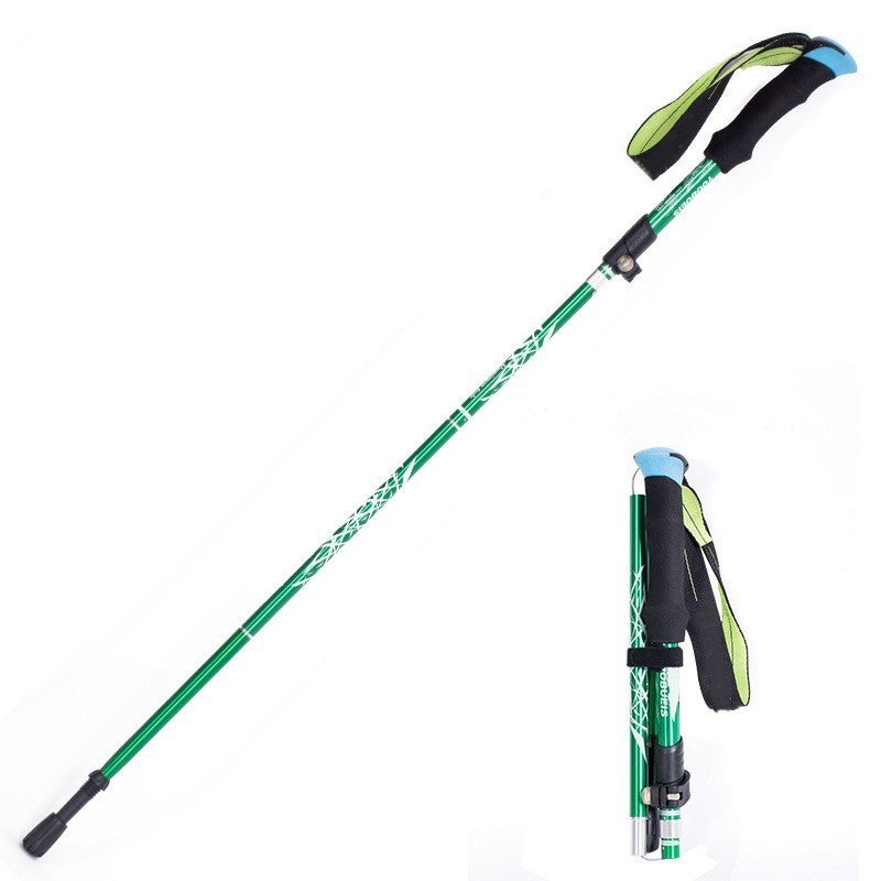 Telescopic Anti-Shock Extendable Trekking Poles Hiking Walking Camping