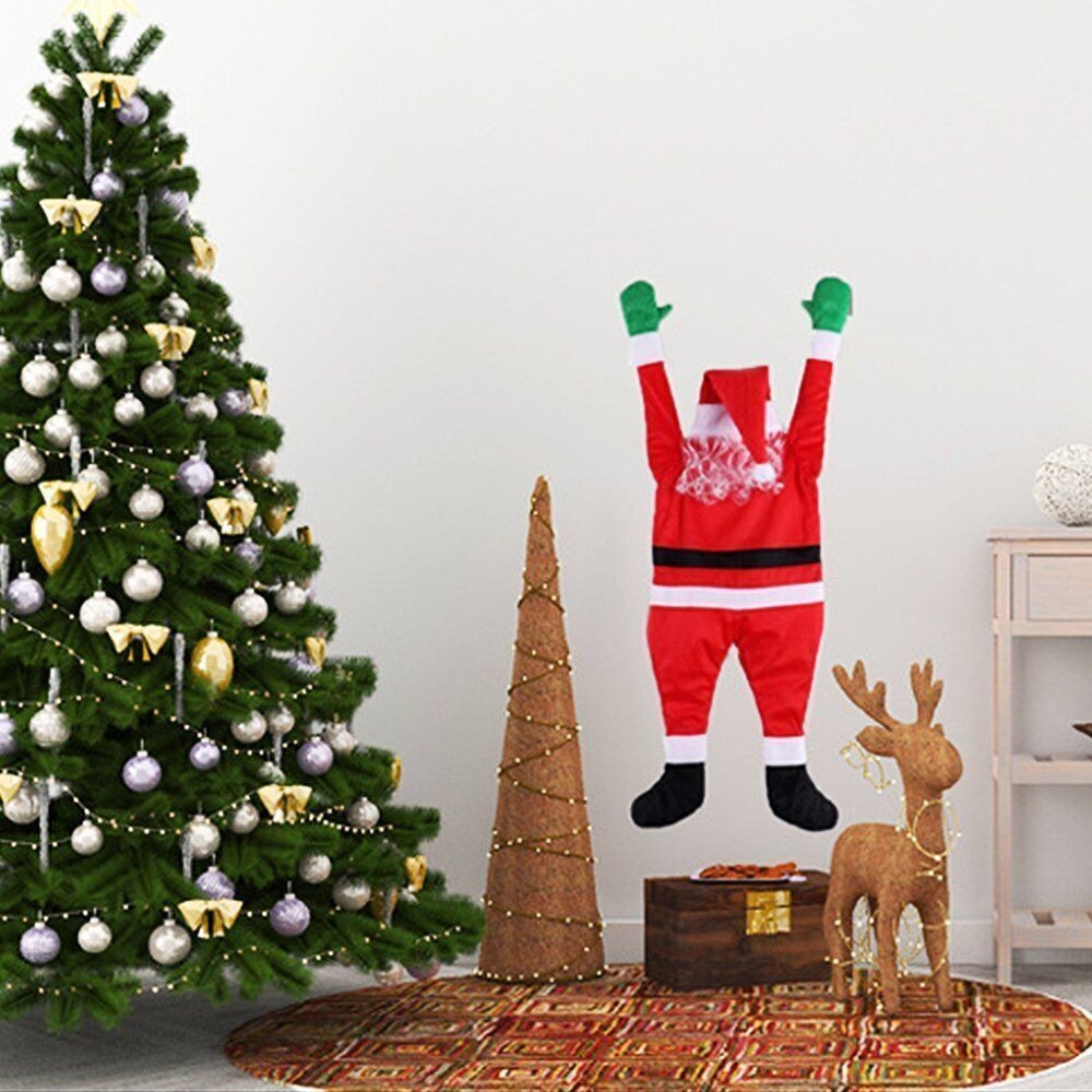 Claus Xmas 42" Props Climbing Christmas Hanging Window Decoration Santa Outdoor