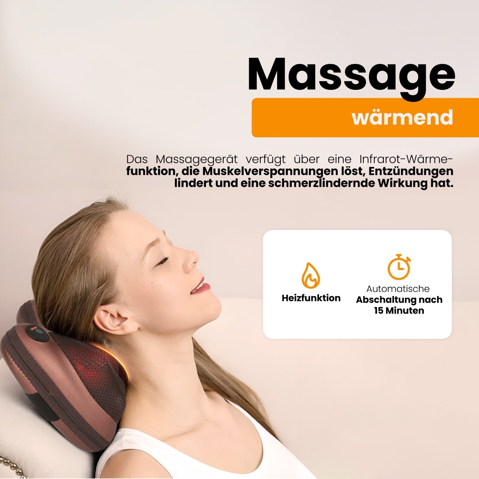 2026 Massager Neck and Back Massage with Heat, Personal Shiatsu Pillow 8 Head UK