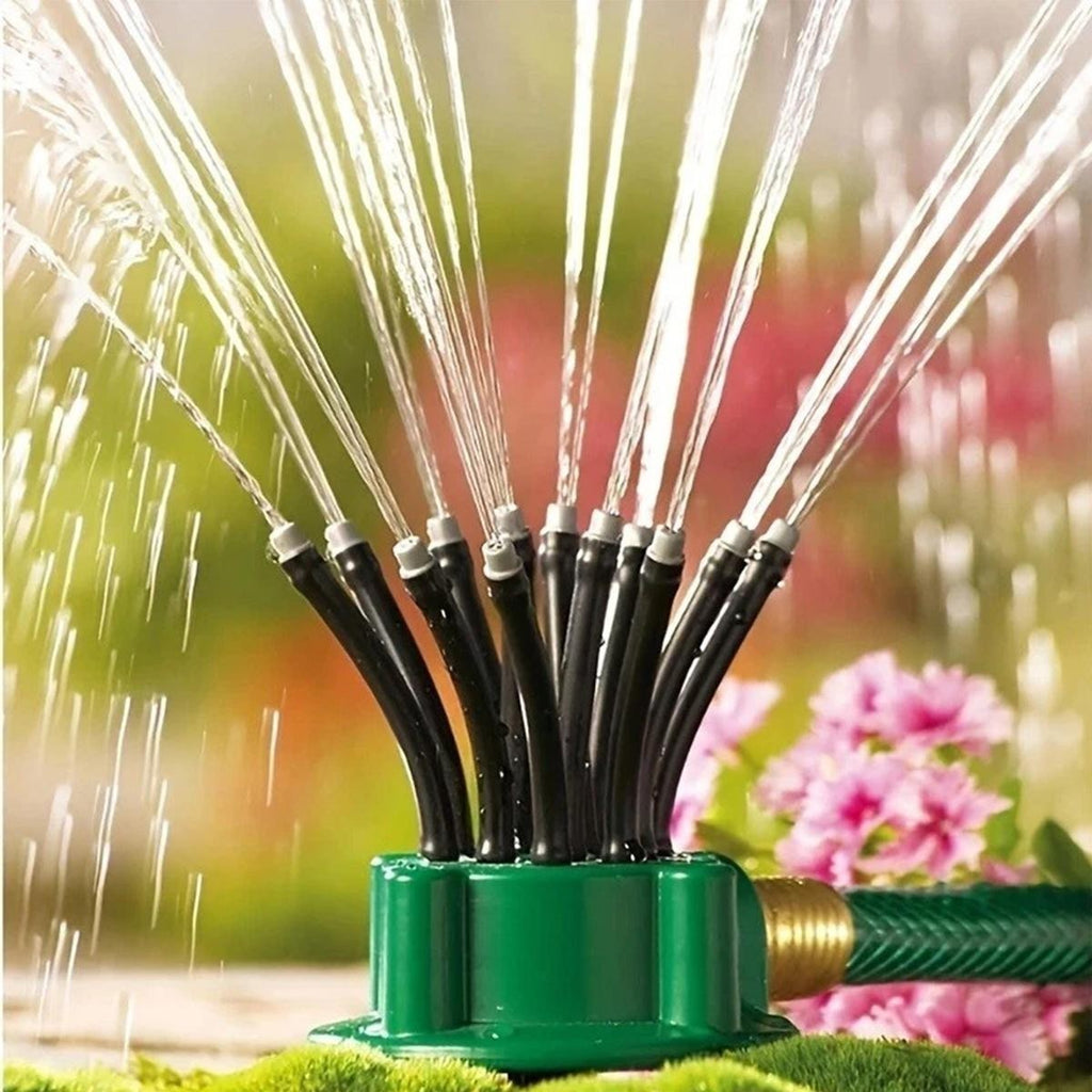 360° Garden Sprinkler Multi Head Lawn Water Sprayer Irrigation Tool