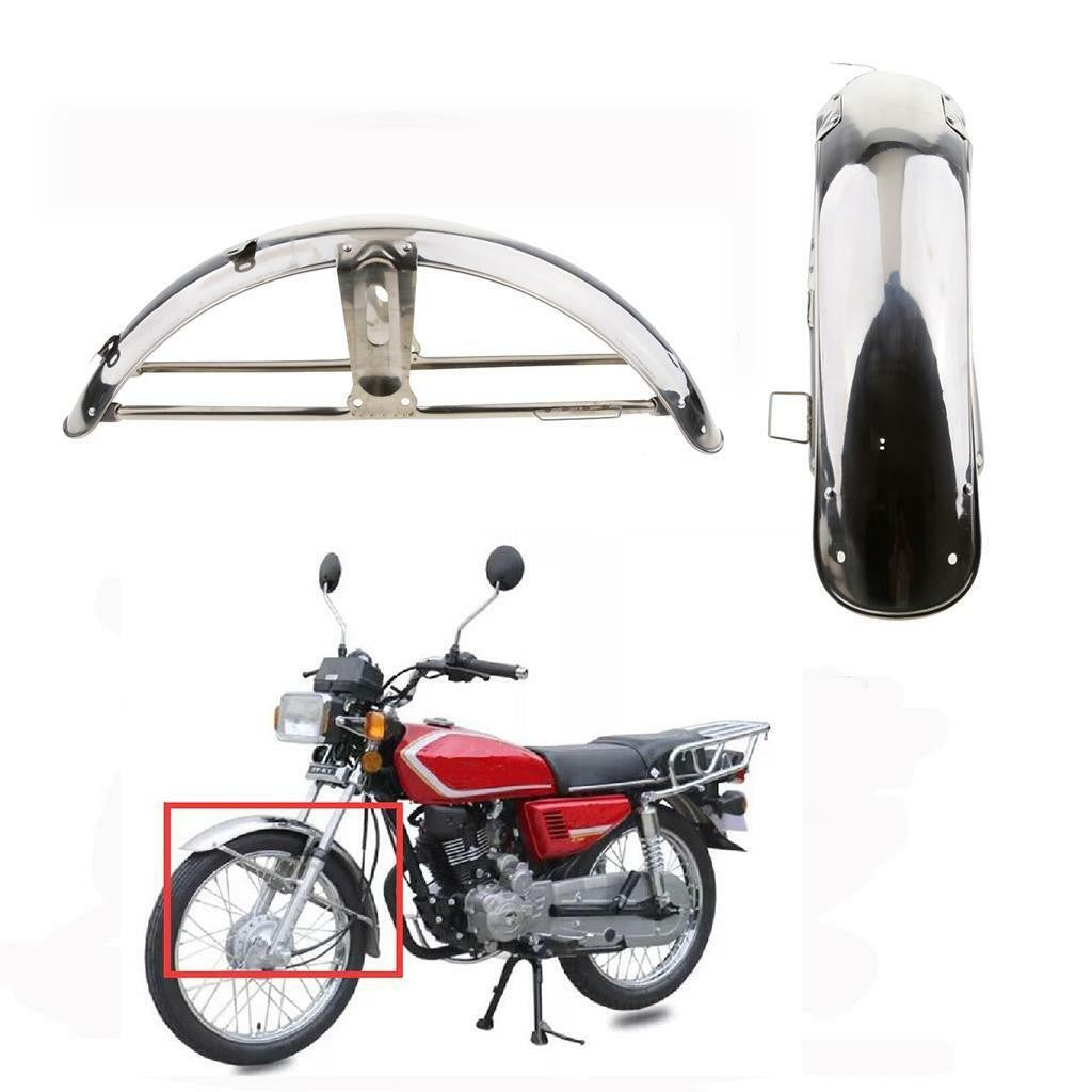 Stainless Steel Front Wheel Mudguard Mud Guard for Honda CG125 - Silver