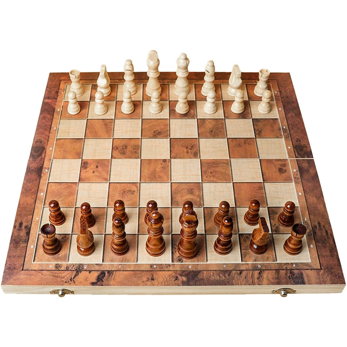 XL Large Chess Wooden Set Folding Chessboard Pieces Wood Board Chess Board 39CM