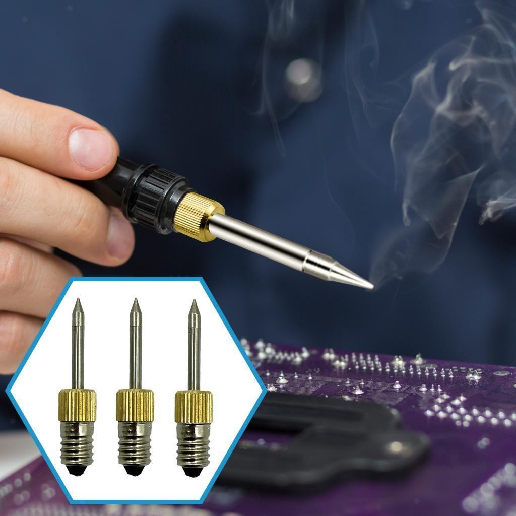 3Pcs High Performance E10 Interface Soldering Iron Tips USB Soldering Tip Set