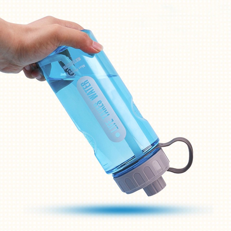 1.2L-2L Portable Large Water Drinks Bottle w/ Straw Sports Cycling Hiking Gym