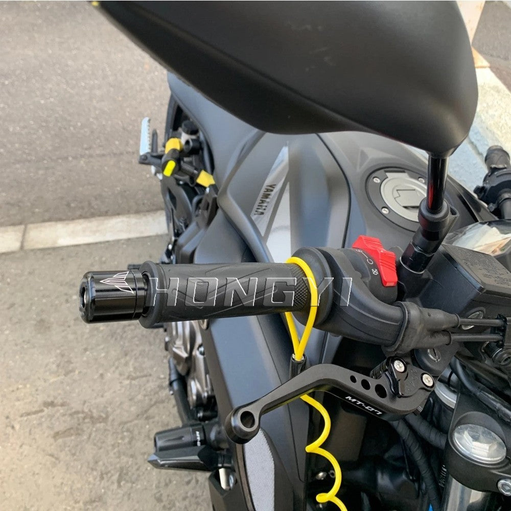 Handlebar Grip Bar Ends Cap Slider For Yamaha MT-07 09 10 MT-125 YZFR125 XJ6 XSR