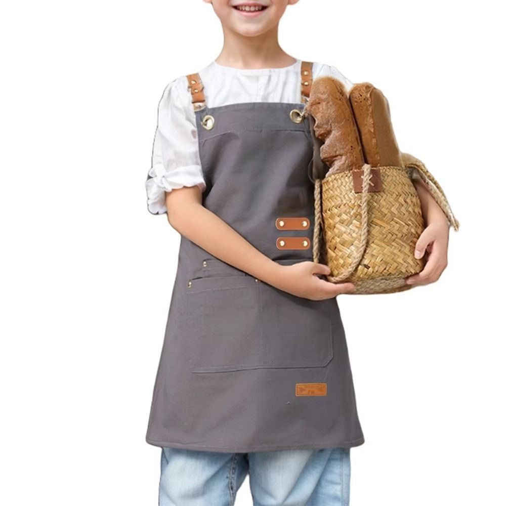 Lightweight Kids Cooking Apron Minimalist Kids Chef Costume  Household Use