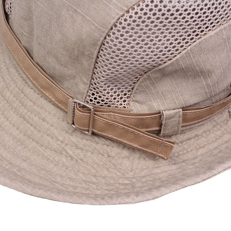 Unisex Cotton Bucket Hat Sun Cap Breathable Fisherman Hat Summer Outdoor Travel