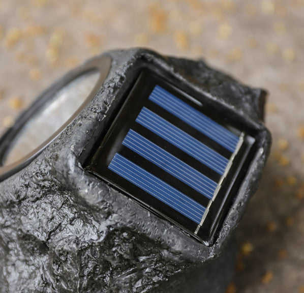 Outdoor Solar LED Rock Spot Lights Garden Decor Rechargeable Battery Included