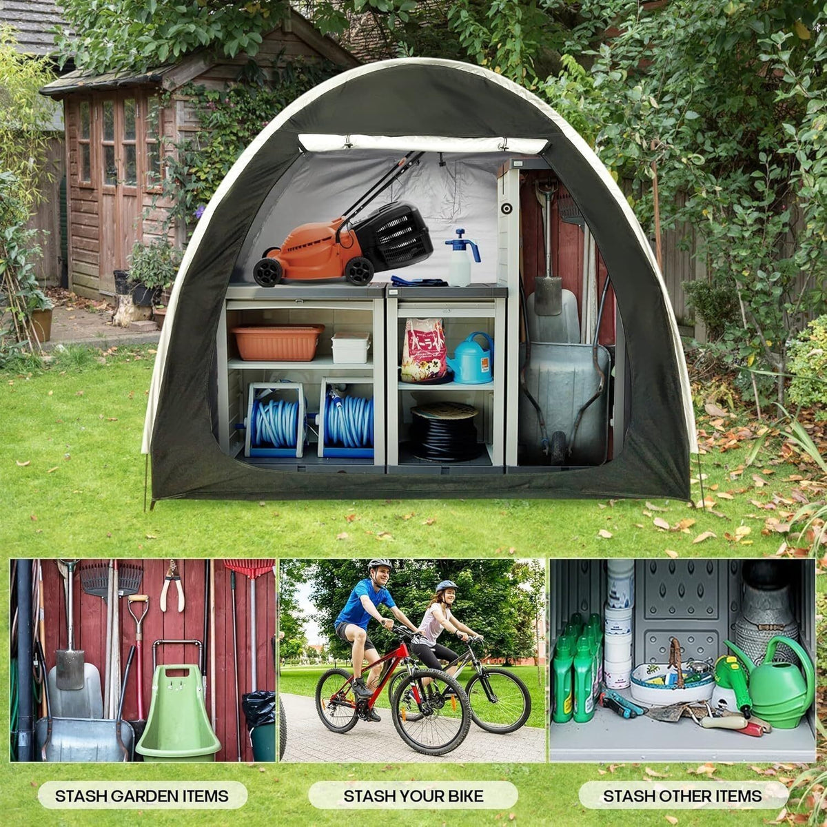 Bike Tent Large Waterproof Bicycle Rain Cover Dust Protector Outdoor Storage UK
