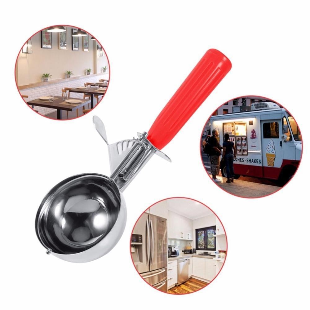 Kitchen Tool Ice Cream Scoop Stainless Steel Mash Potato Spoon Balls Scooper UK