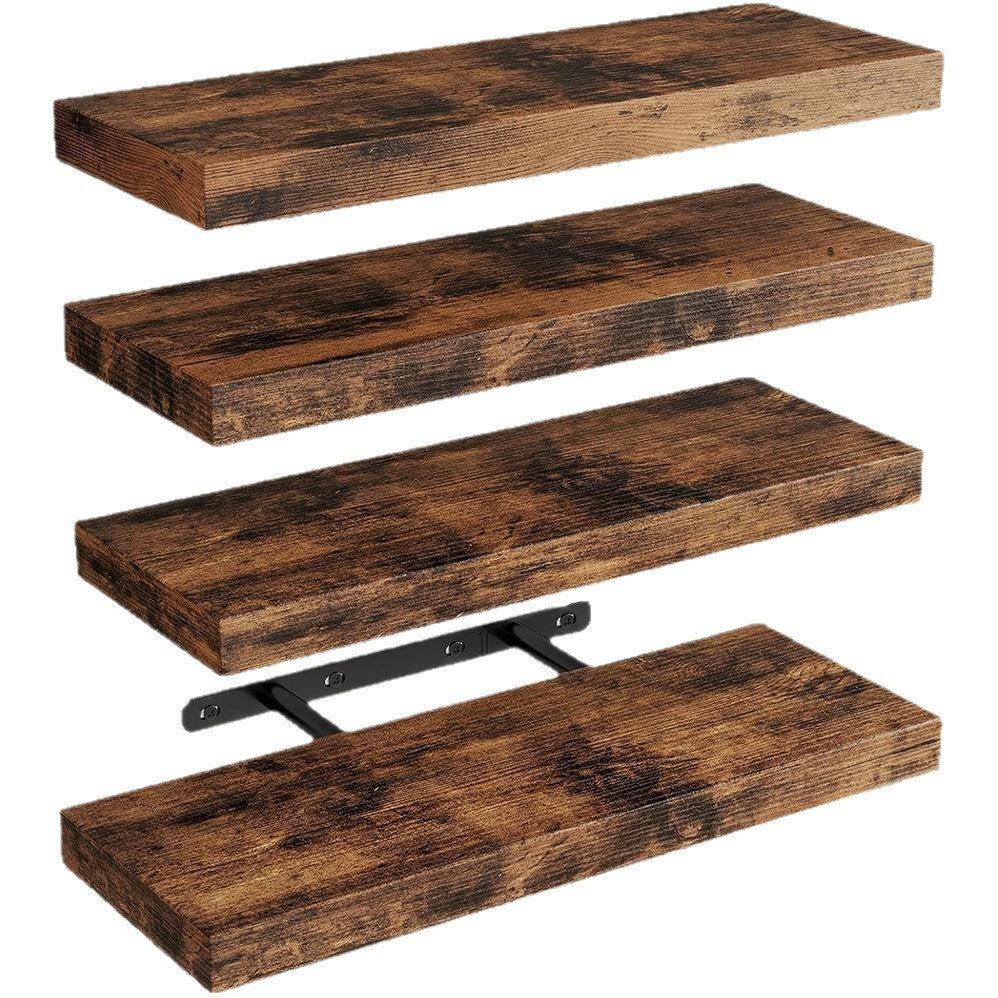 Set of 4 Floating Shelves Wall Mounted Bookcase & Photo Display shelves