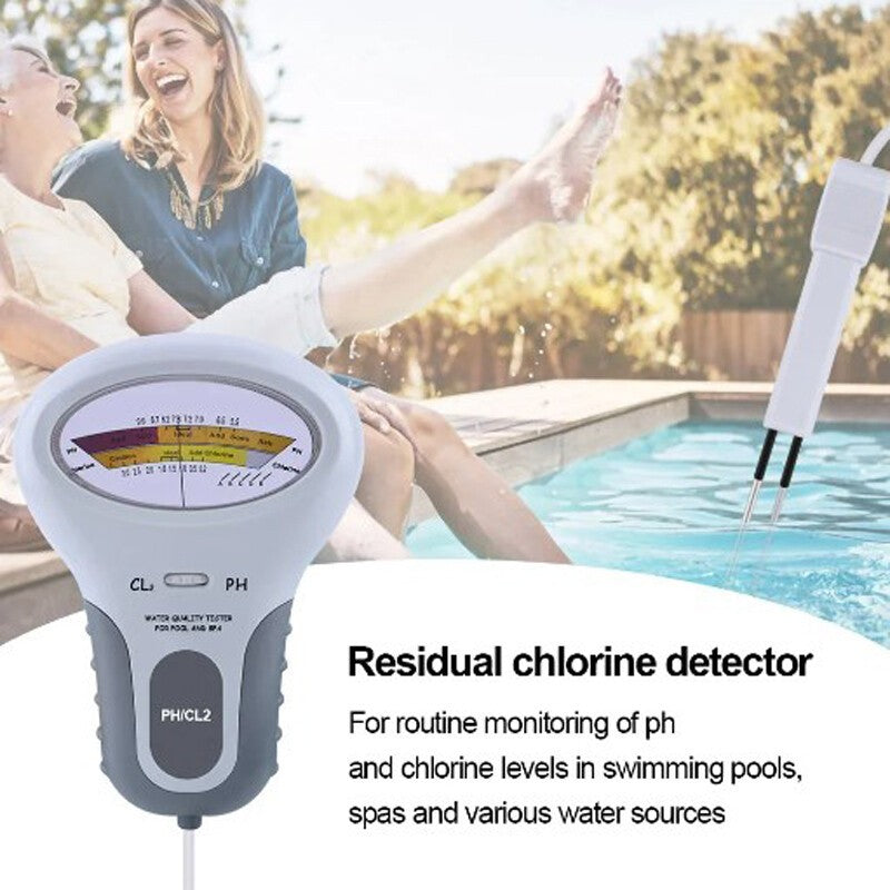 Digital Hot Tub Water Tester, PC-102B CL2 Chlorine & PH Tester Swimming Pool Spa