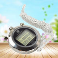 Antimagnetic Chronograph Metal Digital Timer Stopwatch Sports Counter Waterproof
