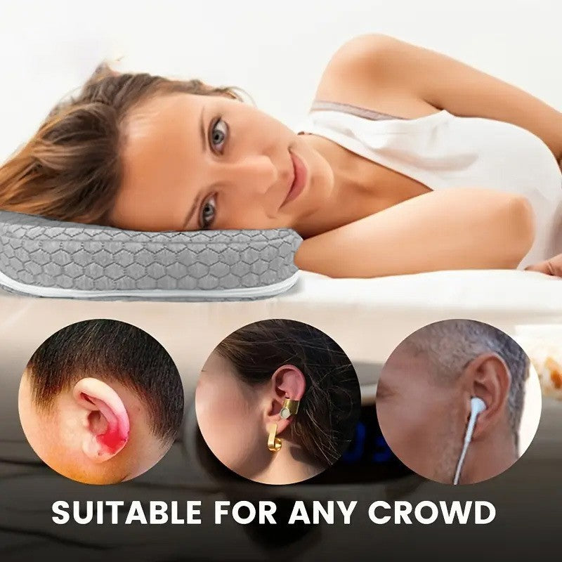 Ear Piercing Pillow Memory Foam Pillow Side Sleeper with Hole Relief Ears Pain