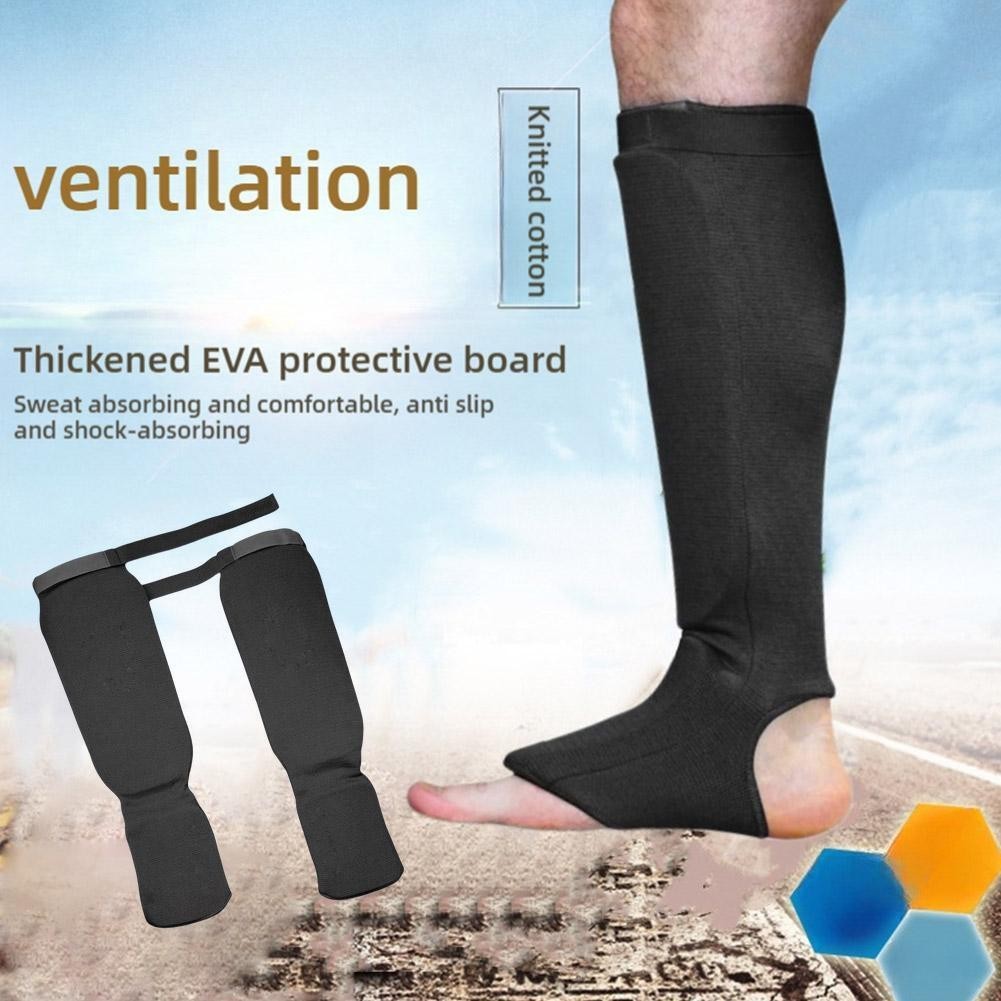 Muay Thai Kickboxing Training Shin Guard Pads for Boxing Taekwondo Protector•