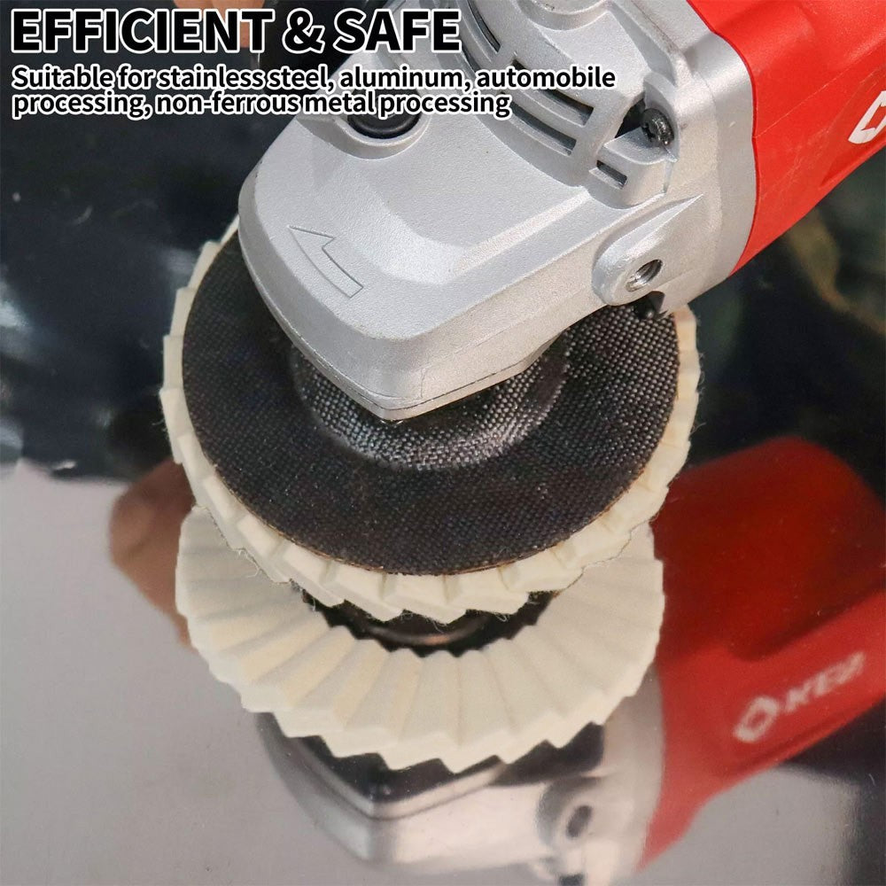 10PCS 125mm Wool Felt Flap Disc Polishing Wheel Angle Grinder Buffing Pad Metal