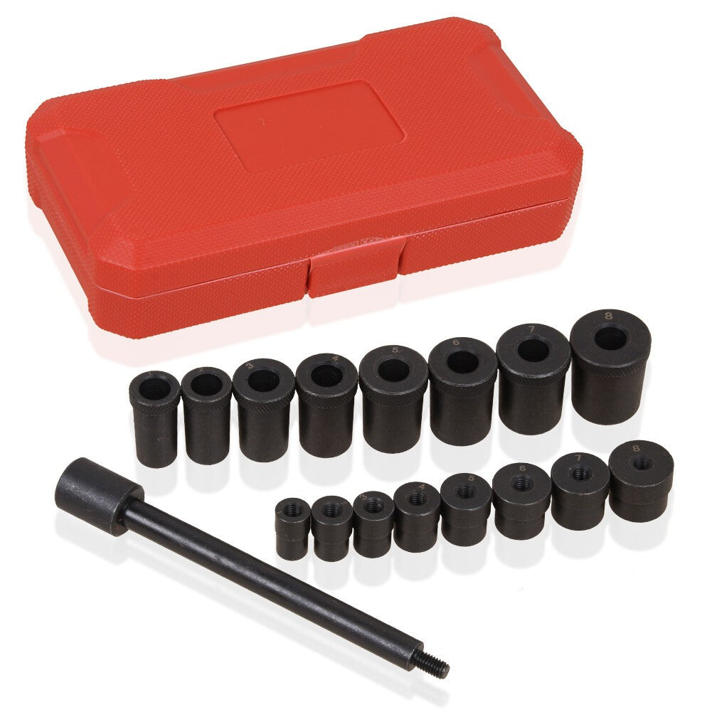 Clutch Alignment 17PCS Tool Kit Hand Bearing Transmission Tool with a Red Case