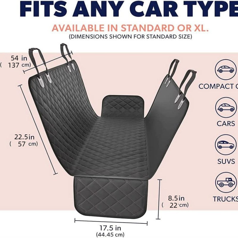 Pet Car Seat Cover Dog Safety Protector Mat Rear Back Seat Hammock Cushion UK