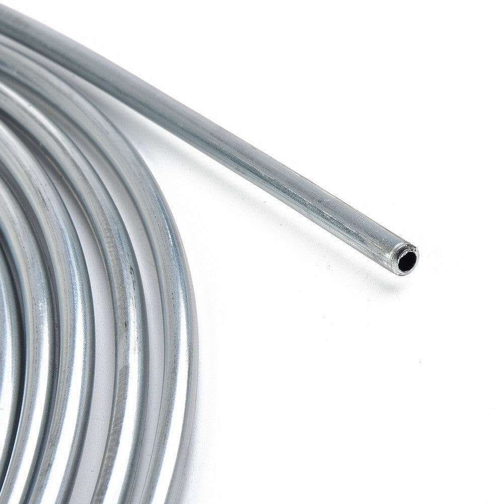 Silver Steel Nickel Kunifer Brake Line Pipe 25ft Roll 3/16'' Metric Fitting UK