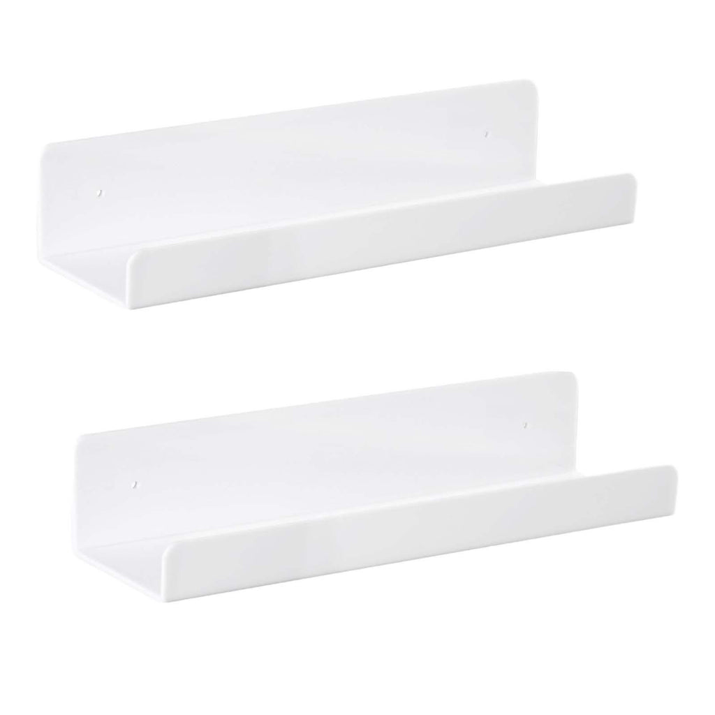 2x Acrylic Floating Wall Shelves Wall Display Shelves Wall