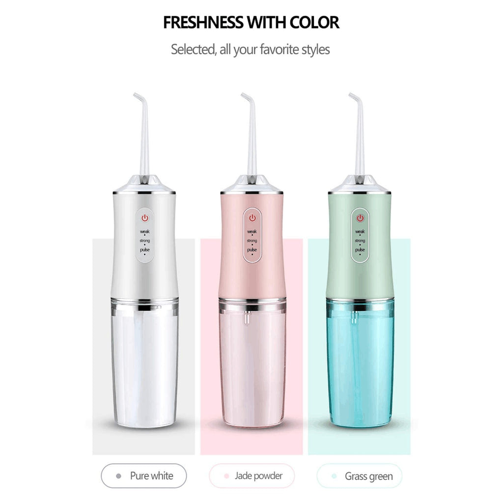 Cordless Dental Water Flosser with Jet 4 Tips Floss Oral Cleaner Irrigator Teeth