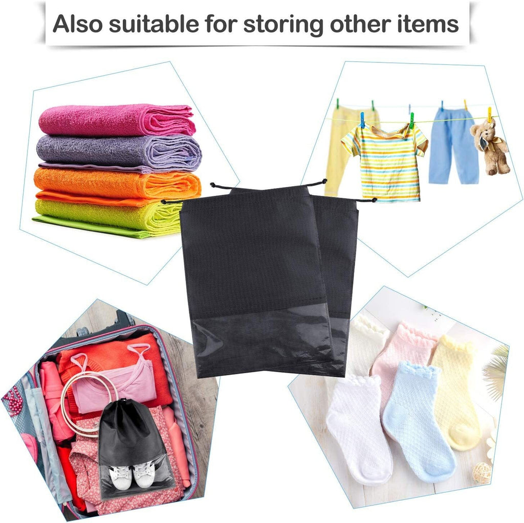 20x Large Portable Shoes Bag Travel Storage Pouch Drawstring Dust Bags Non-woven