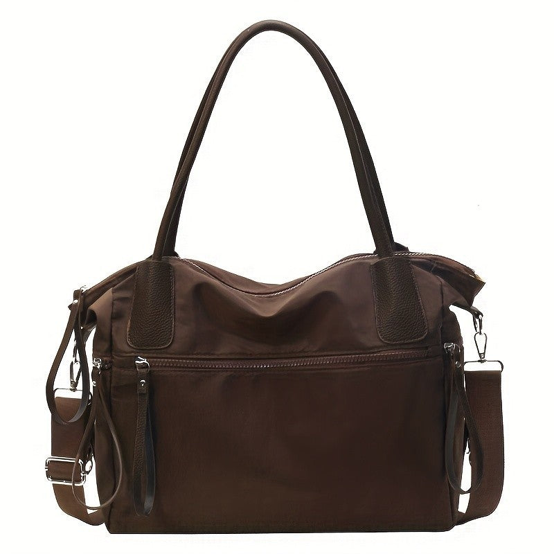 Women's Solid Color Large Capacity Tote Bag, Minimalist Fashion Casual Everyday