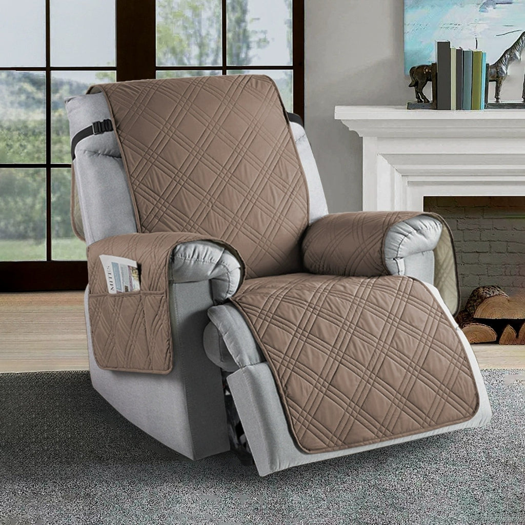 Waterproof Recliner Chair Sofa Covers with Pocket Reversible Slipcover Protector