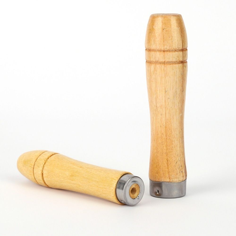 15pcs Cylindrical Small Wooden Handle File Handle  Screwdriver Hand Drill