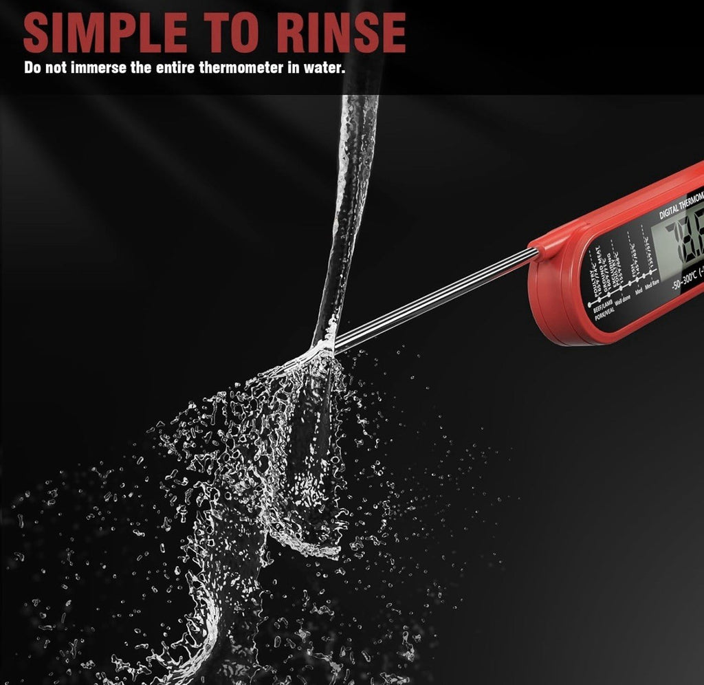 Digital Meat Thermometer Instant Read Long Meat Probe Auto Shut Off Waterproof