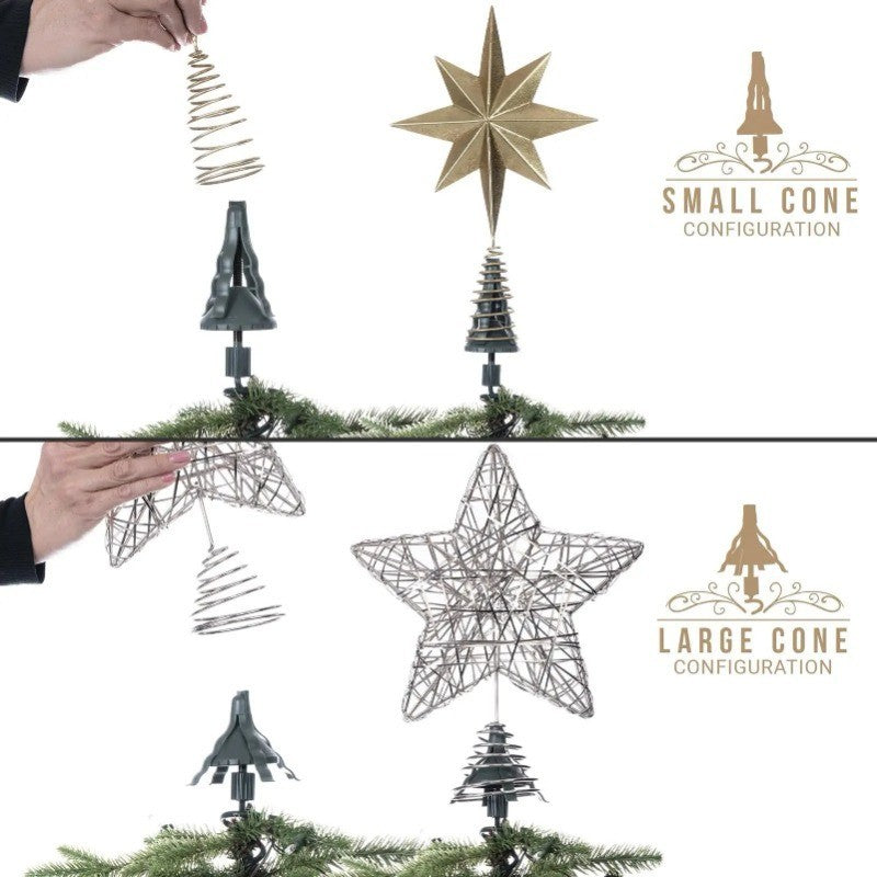 Christmas Tree Topper Holder, Twist on Tree Topper Stabilizer, Stable Support