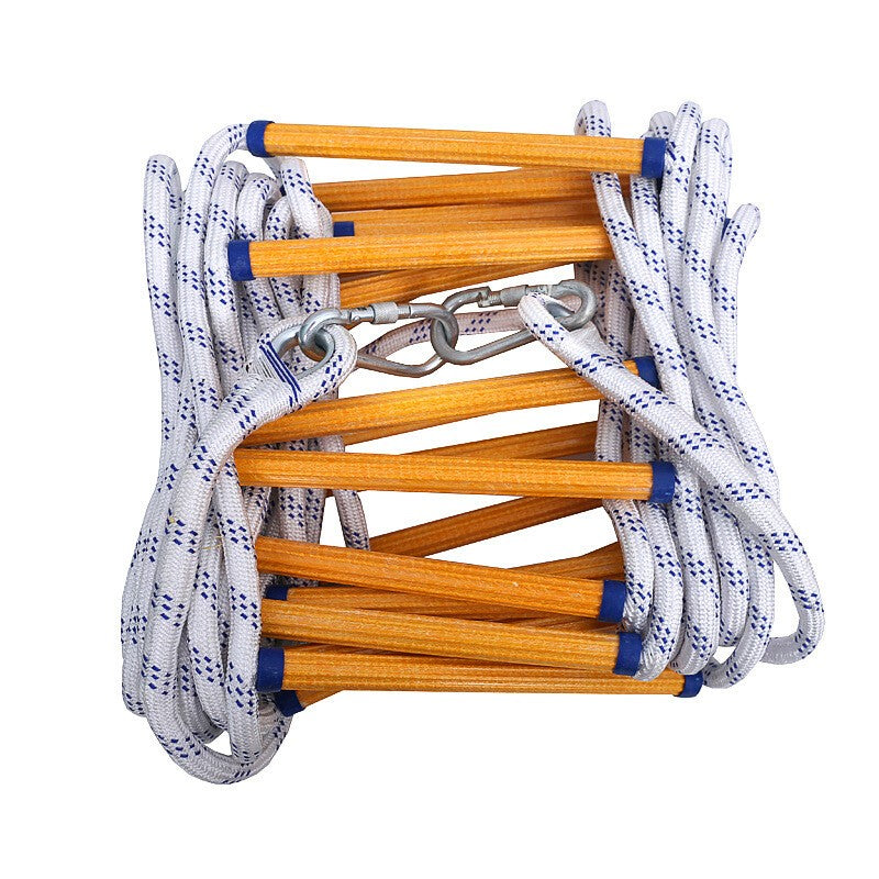 5/10m Portable Emergency Fire Escape Soft Rope Ladder With Hooks For UK Home Use