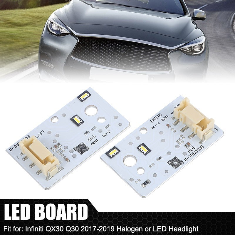 2X LED Headlight Main DRL Board Repair Module For Infiniti Q30 QX30 2017~2019