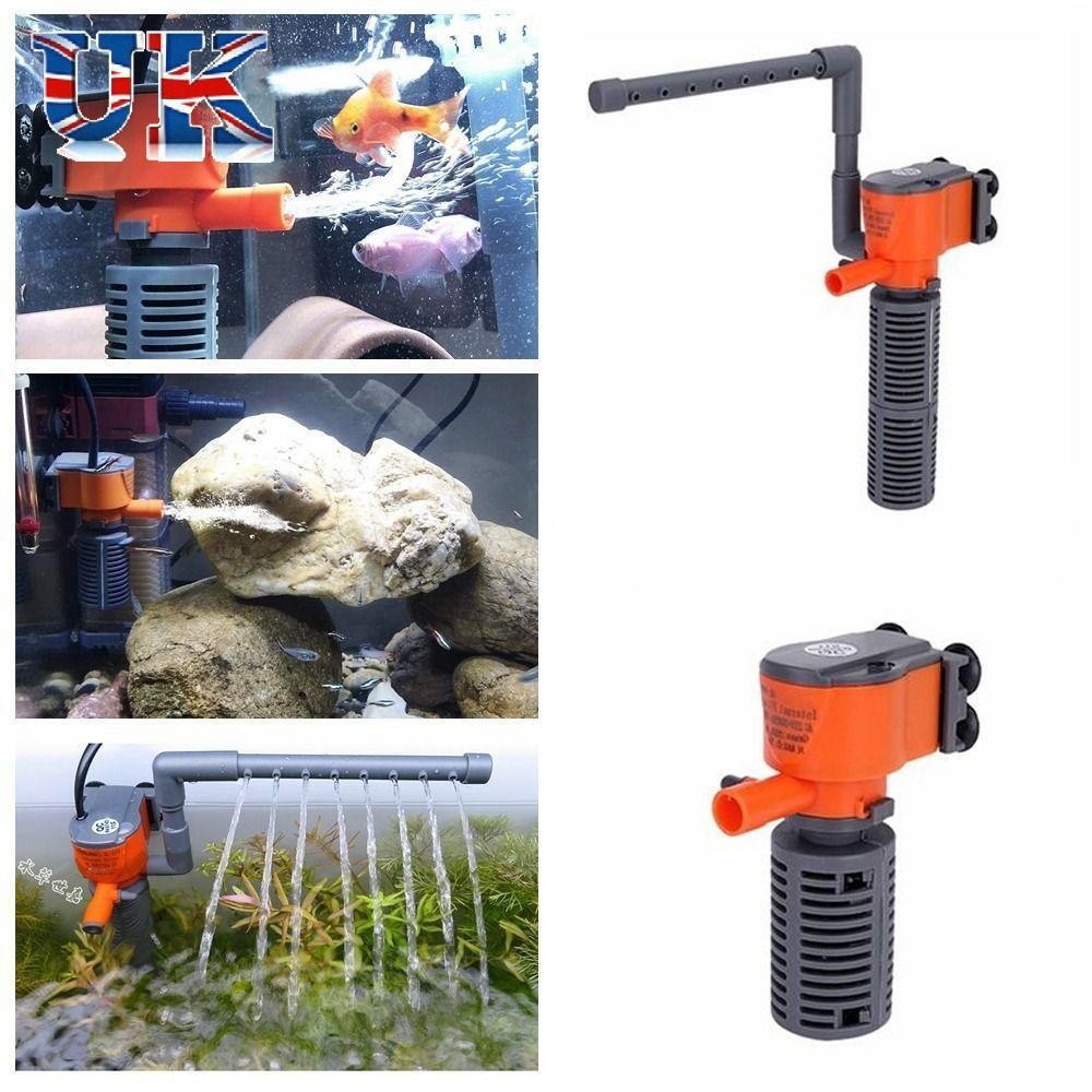 1Pcs 3-in-1 Fish Tank Filter Mini Oxygen Air Pump  for Small Aquarium Fish Tank