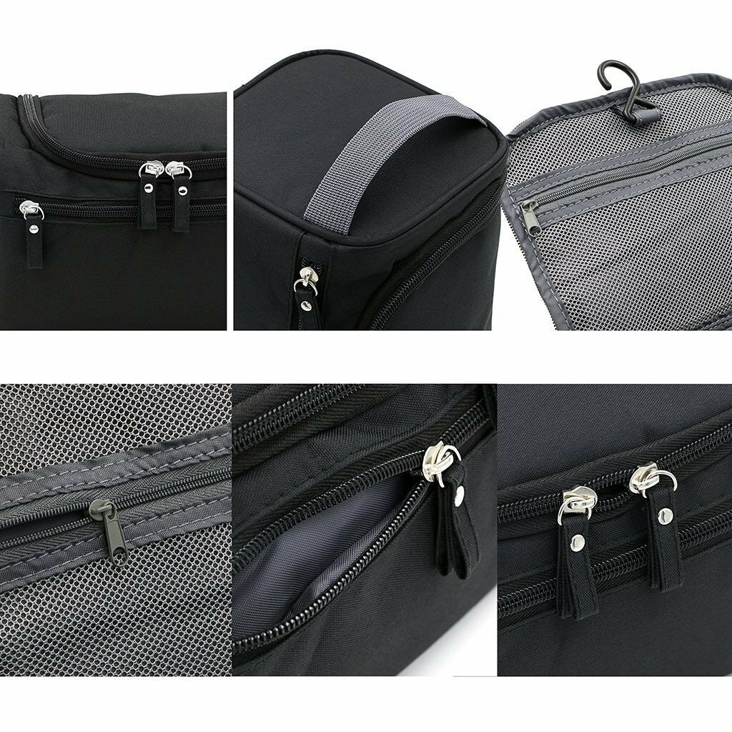 UK Mens Travel Wash Bag Hanging Toiletry Large Capacity Shaving Gym Makeup Bag