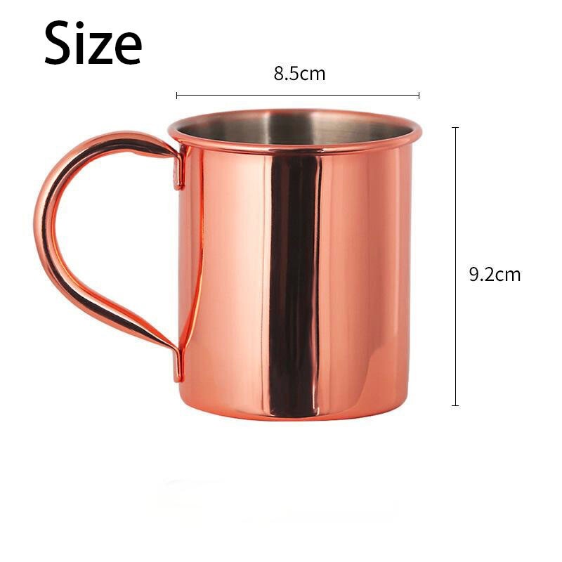 Copper Mug Cup For Moscow-Mule Coffee Beer Drinking Cocktail Camping 410ML