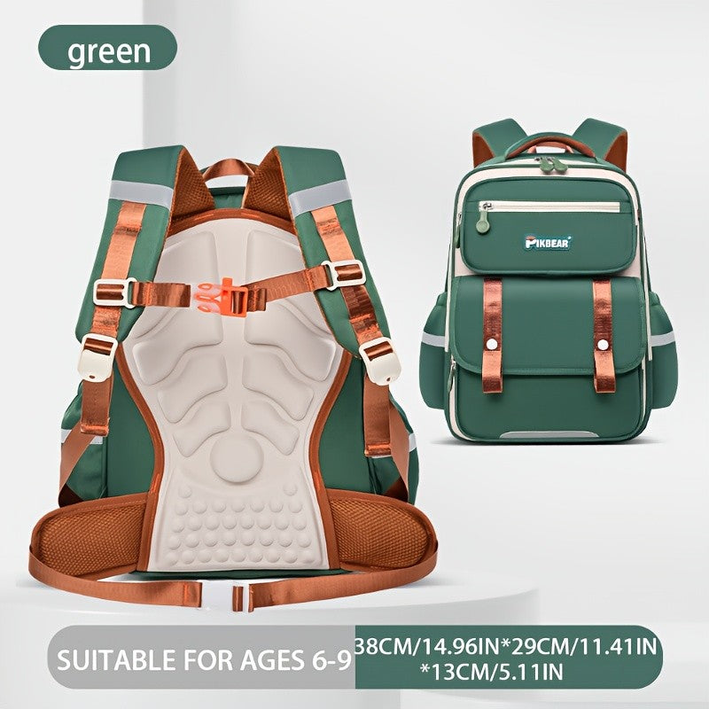 Lightweight Spine Support Kids Backpack Waterproof Reflective School Bag