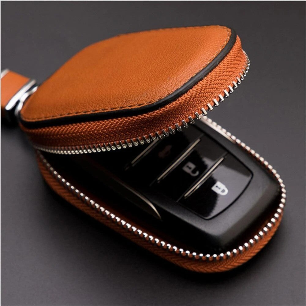 Pouch Purse Keys Organizer Zipper Car Keychain Covers Key Holder PU Leather