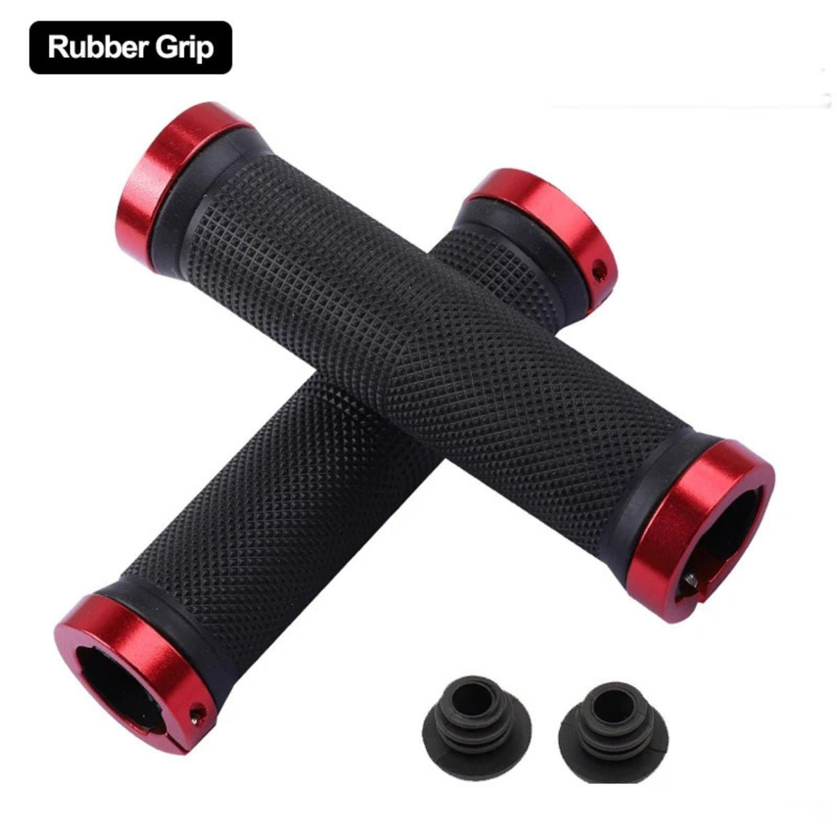 2x Bicycle Handle Bar Grips Double Lock On BMX MTB Mountain Bike Cycle Grip UK