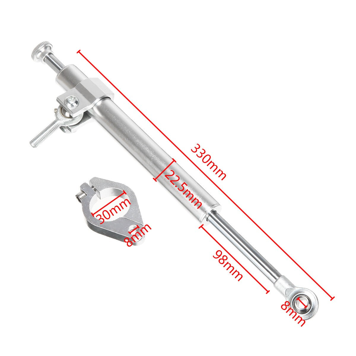 330mm Motorcycle Steering Damper Fork Linear Stabilizer Reversed Safety Control