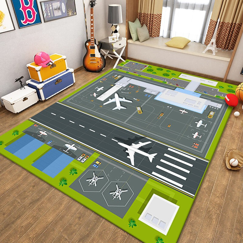 Airport Carpet Bedroom Decor Kids Entertainment Carpet Anti-Slip Doorway Carpet