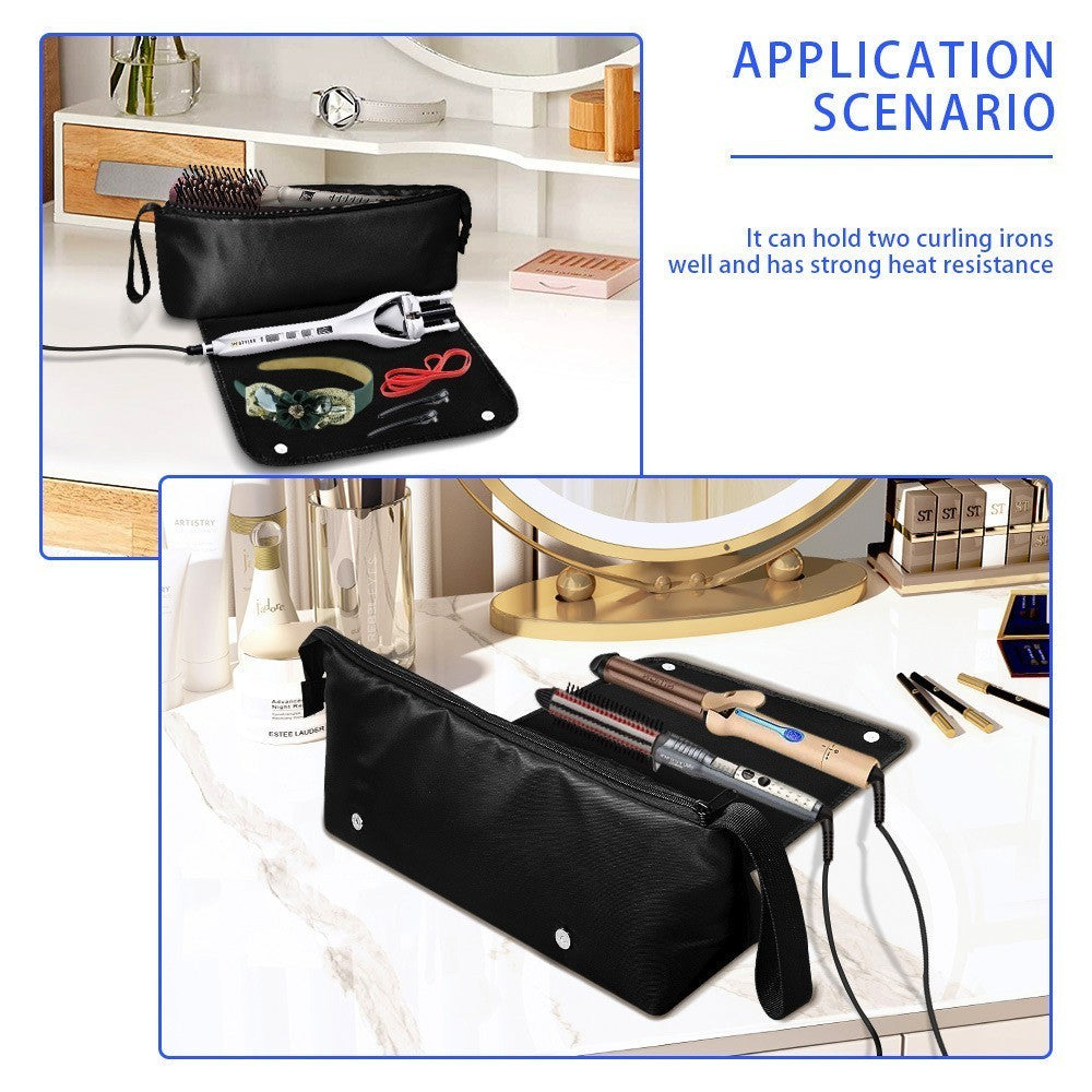 Hair Tools Travel Bag – Heatproof Mat for Straighteners & Flat Iron Storage