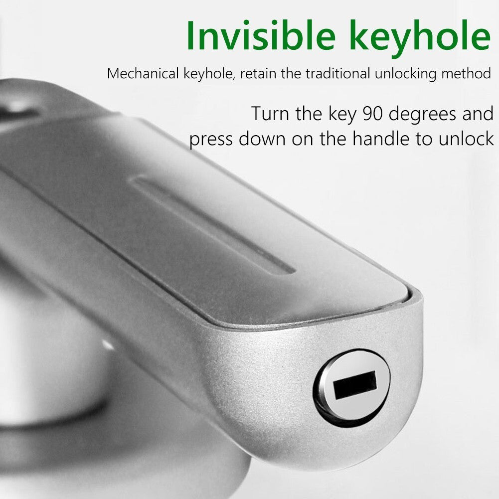 Smart Fingerprint Electronic Door Lock Security Biometric Door Handle with 2Keys