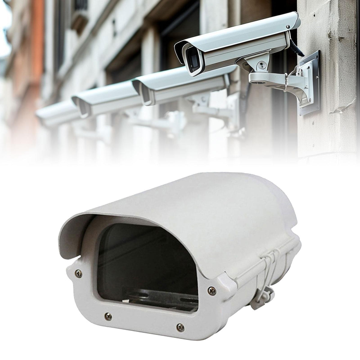 CCTV Security Camera Housing, Aluminum Alloy Design, Clear Glass for Outdoor Use