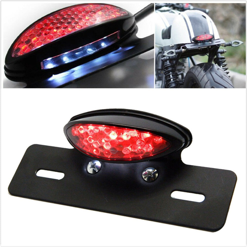 Universal Motorcycle Motorbike LED Rear Tail Brake Stop Light Number Plate UK