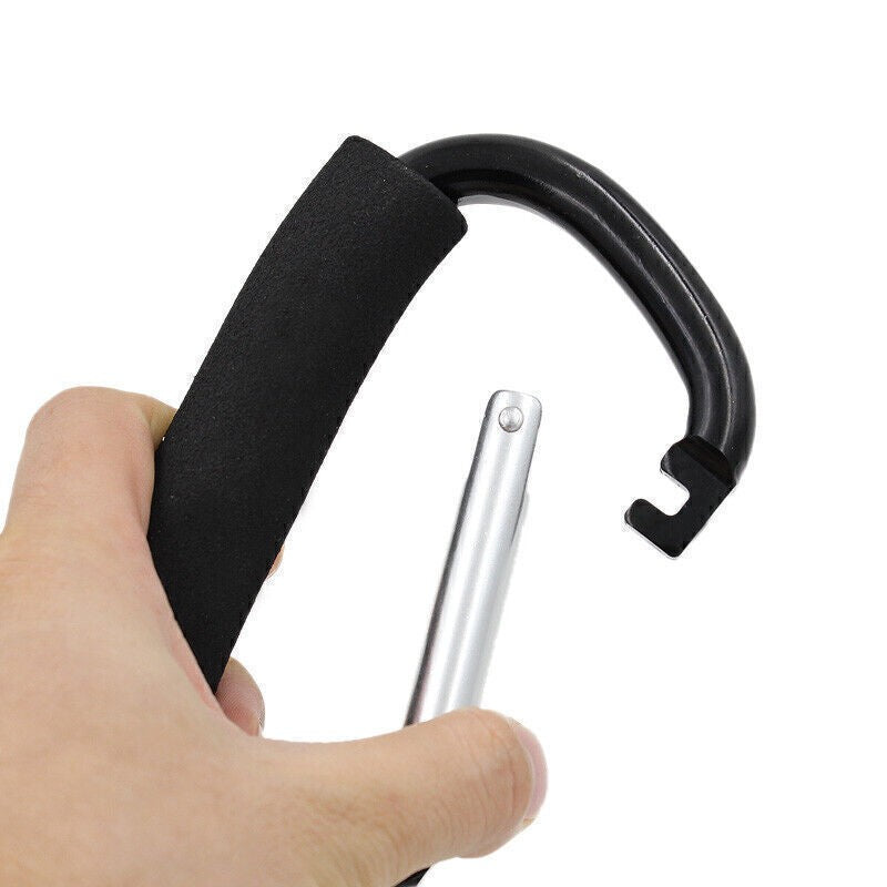 2PCS Heavy Duty Carabiner Clip Hook D-ring Screw Lock Outdoor Rock Buckle